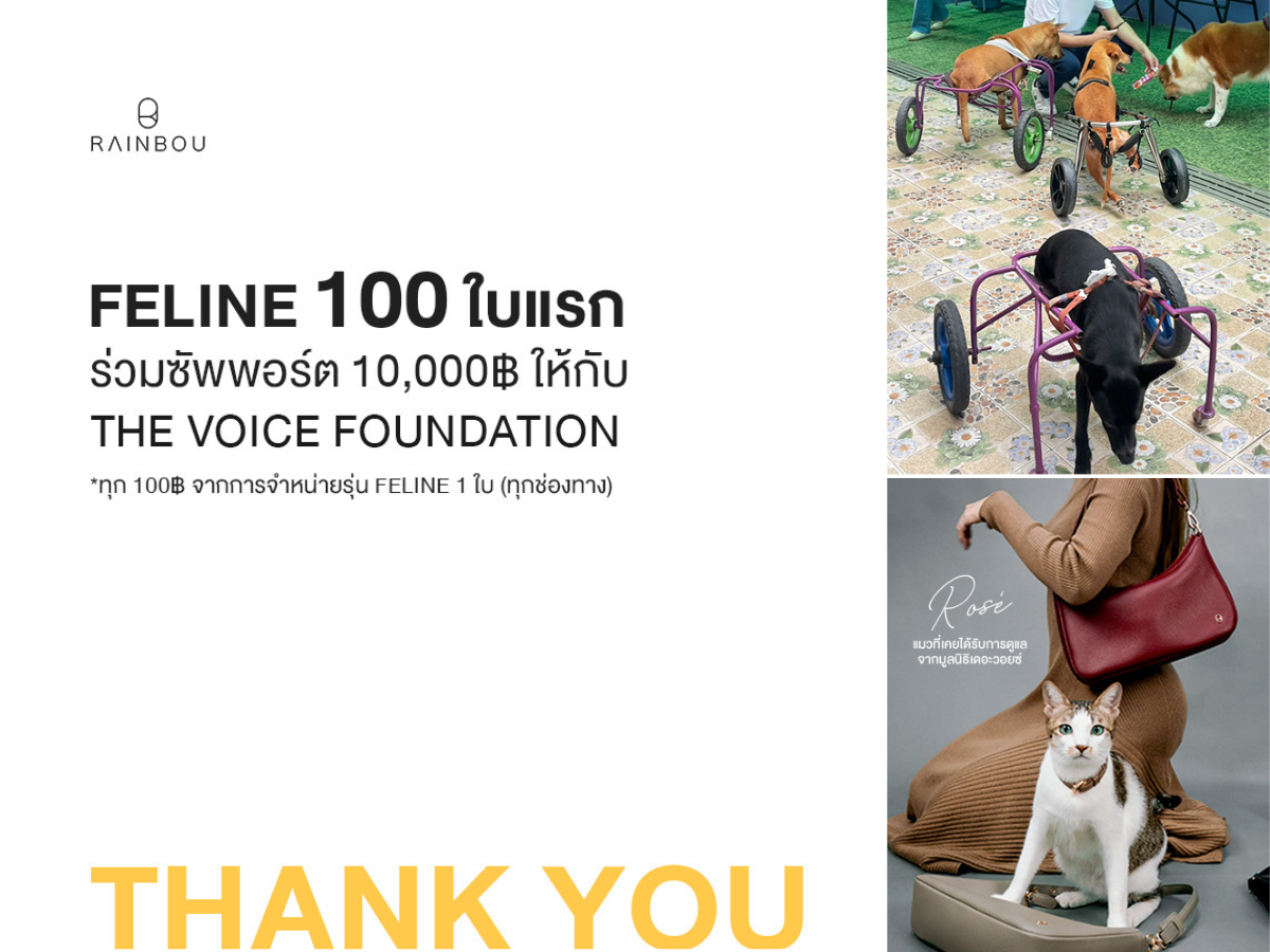 RAINBOU ร่วมซัพพอร์ตมูลนิธิ The Voice Foundation