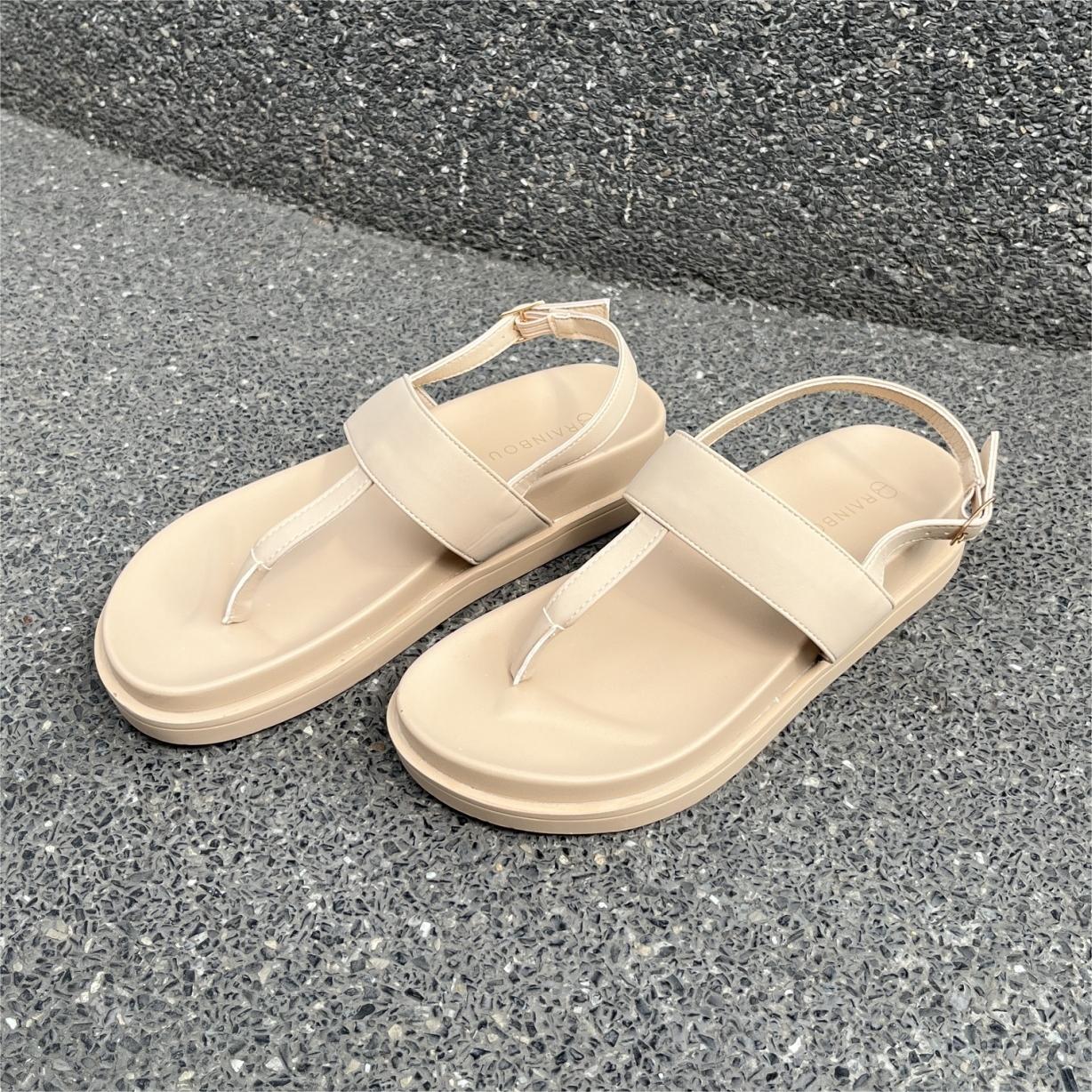THE T SANDALS - BEIGE
